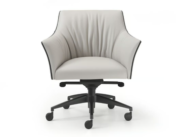 SELLA - Swivel leather executive chair with castors by i 4 Mariani - view 3